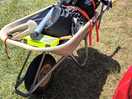 Provided wheelbarrow to move your stuff