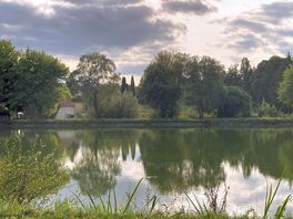 Fishing lake next to campsite
