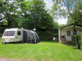 Pitch with private bathroom amenities