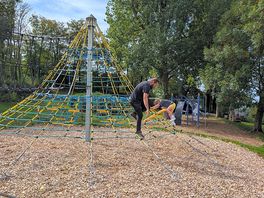 Enjoying the playpark