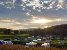 Sunset over carmel caravan park