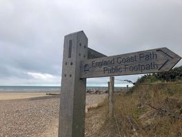 Climping beach is of the england coast path