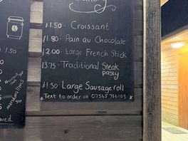 Breakfast menu