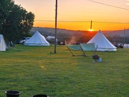 Sunset view from the hut