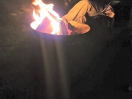 Cozy camp fire