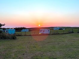 The sunset from the tent