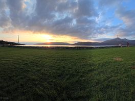 View from the caravan of an evening