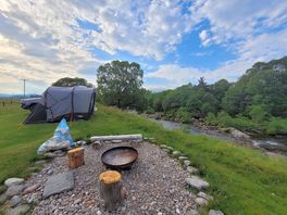 Our pitch next to river