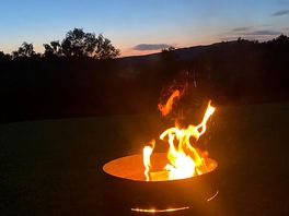 Fire pit and drinks