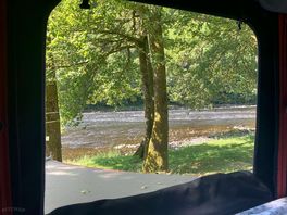 View of the river from our roof tent.