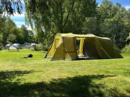 Large tent pitch with electric pitches behind