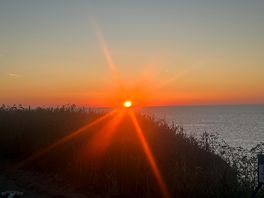 Beautiful sunset view from the tent