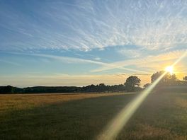 Farmers field at sunset