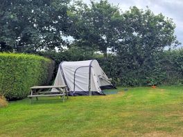 a small tent on pitch 10