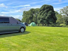 Our non electric grass field with views over nidderdale