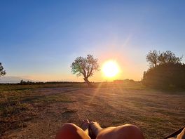 Sunset feet up and a fresh glass of chilled wine available on site.