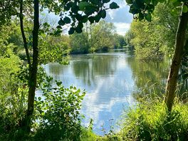 Beautiful lake alongside the site.