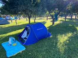 Installation sous les mandariniers des bancs à dispo, des barbecues en dur aussi