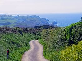 Nearby lane towards boscastle and coastal path