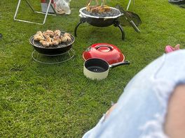 Enjoying bbq