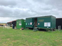 Toilet and shower block.