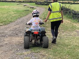 Kids very happy for the quart bike experience.