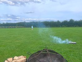 Fire pit and “starter bucket”