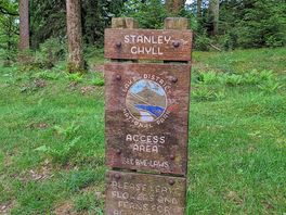 The sign for stanley ghyll, a nearby walk