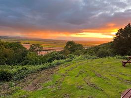 Enjoyed a cider while watching the sunset over the levels