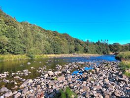 Private section of river across the road from the farm