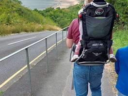 The walk down to the bay