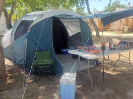 En el camping