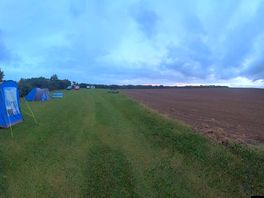 The view from the end of the field.
