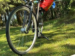 Bike we rented and the greenery surrounding our pitch