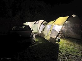 Lit up tent