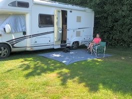 Motorhome on pitch.