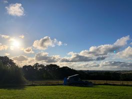 Approaching sunset view