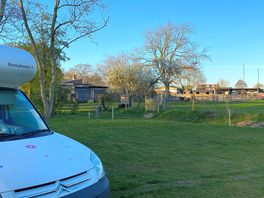 Our little campervan. showing one of the views of the site.