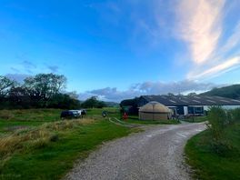 Site shop, paddock and view of the hills