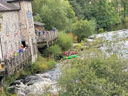 Water rafting on the river
