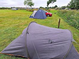Tent, next to car