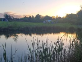 Sunset over the lake.