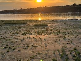 Sunset across the river