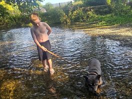 Great river for kids and dog to cool off and play.