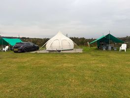 View of belle tent