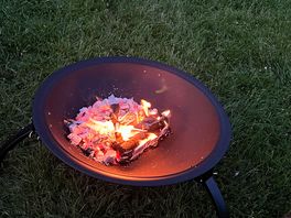You can rent a fire pit and buy logs.