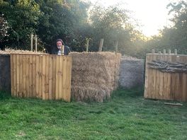 Hay bale urinals