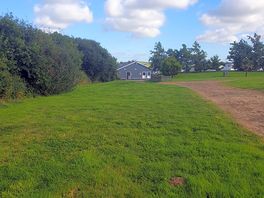 View from out tent down to the toilet block.