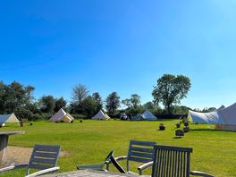 View of the campsite in the morning