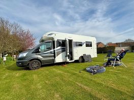 Parked up on the site behind the pub